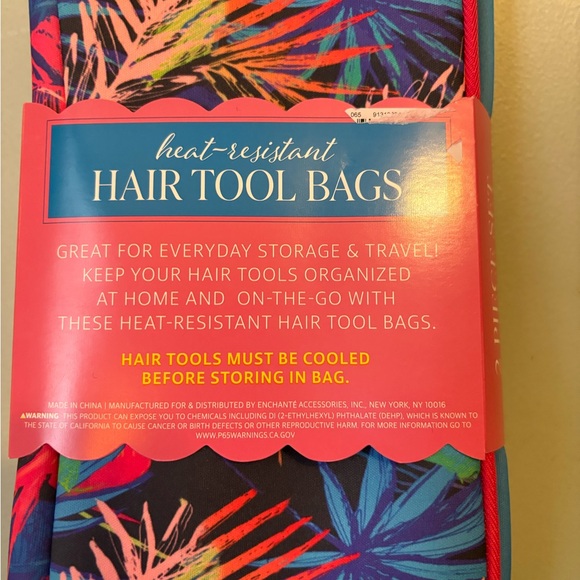 2 Colorful Heat-Resistant Hair Tool Bags brand new - Picture 3 of 3